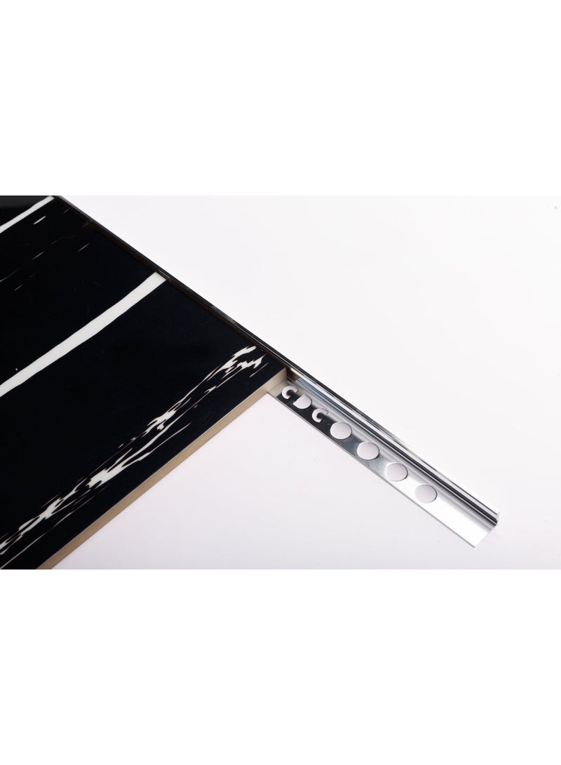 زوايا زينة المونيوم قائمة شكل L، الطول: 2.5 متر المقاس: 12 ملم